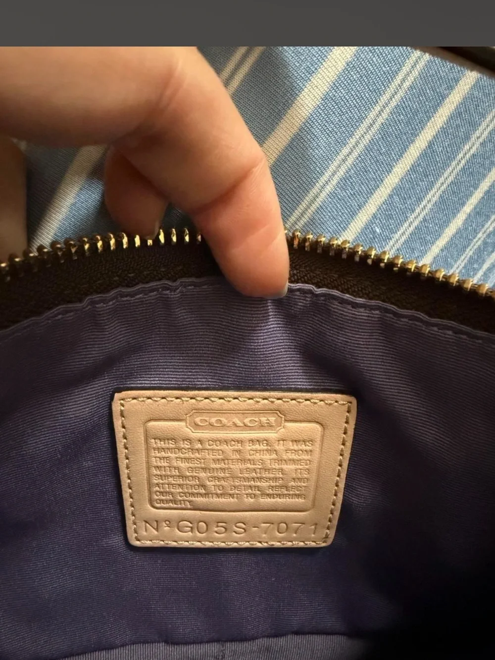 Vintage Coach Patchwork Bag in Brown, Purple & Gold Accents